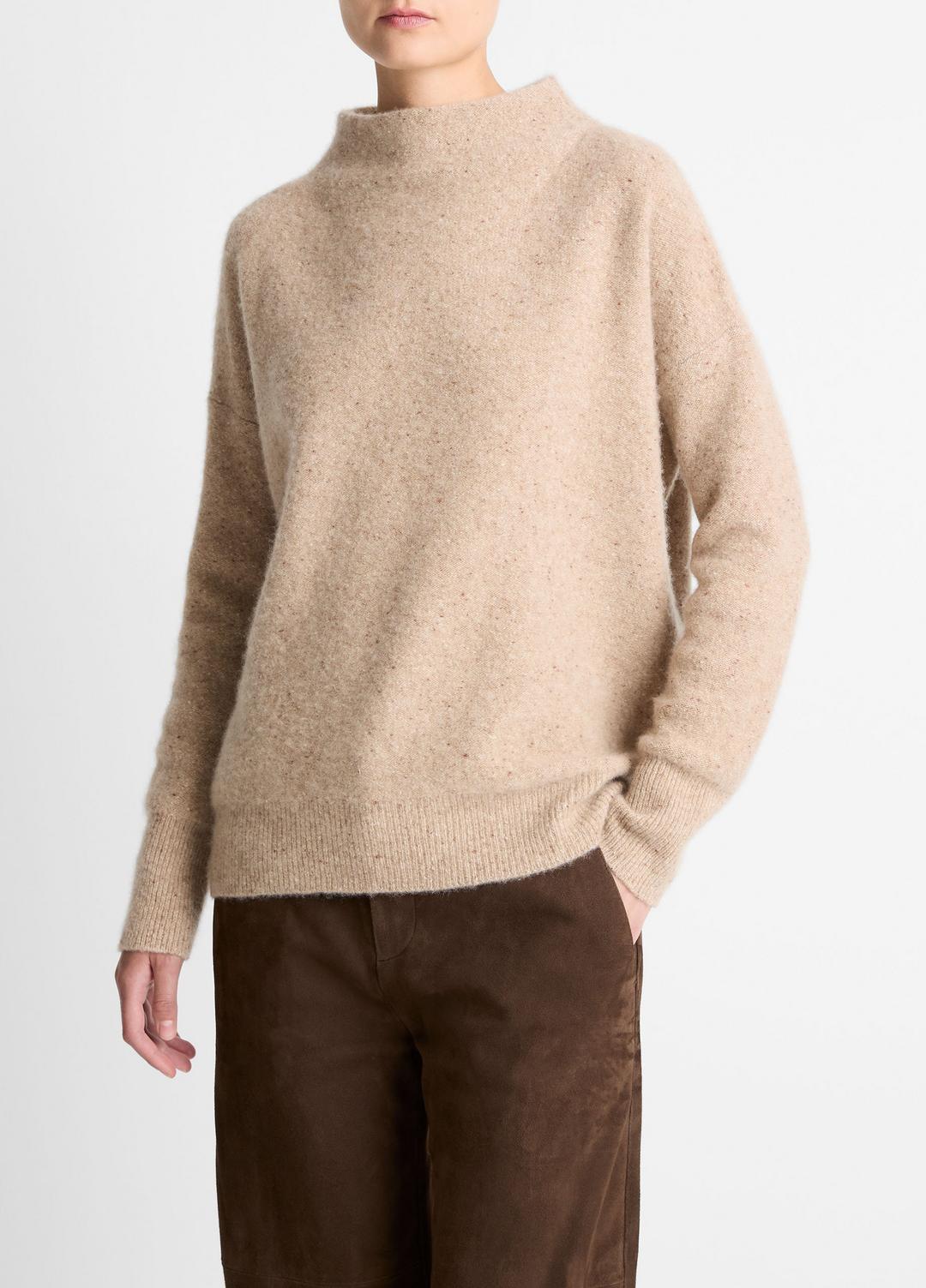 Donegal Cashmere Funnel-Neck Sweater in Turtleneck | VINCE Women