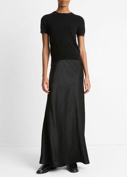 Wool & Cashmere-Blend Short-Sleeve Sweater in Crew Neck | VINCE Women