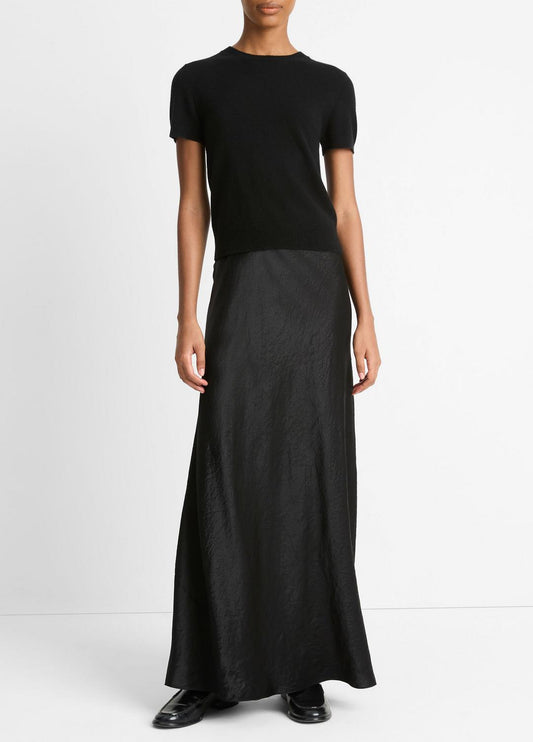 Wool & Cashmere-Blend Short-Sleeve Sweater in Crew Neck | VINCE Women