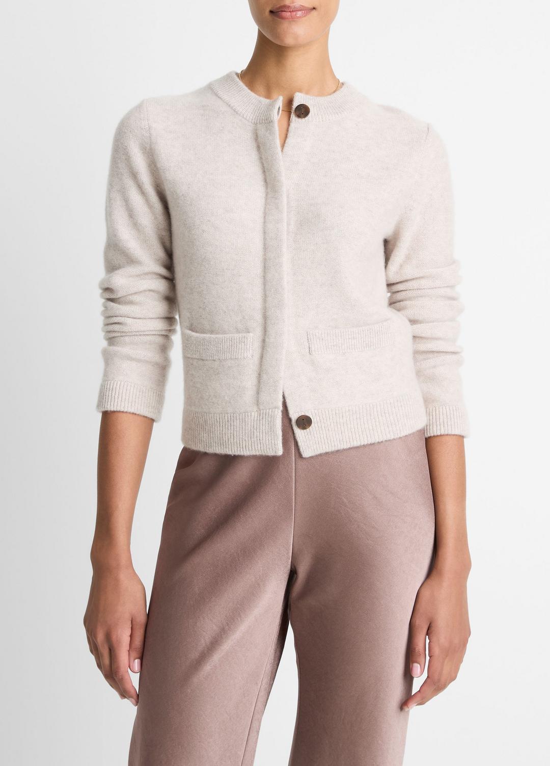 Plush Cashmere Shrunken Cardigan in Cardigans | VINCE Women