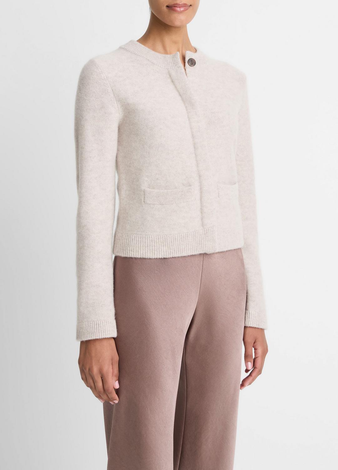 Plush Cashmere Shrunken Cardigan in Cardigans | VINCE Women