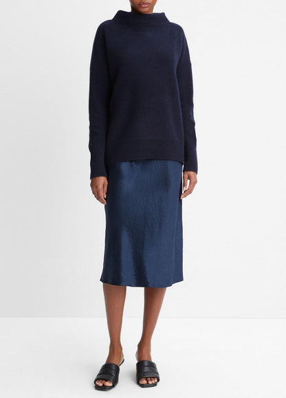 Plush Cashmere Funnel-Neck Sweater in Turtleneck | VINCE Women