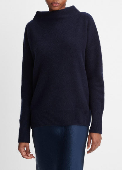 Plush Cashmere Funnel-Neck Sweater in Turtleneck | VINCE Women