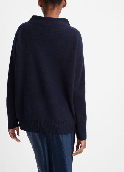 Plush Cashmere Funnel-Neck Sweater in Turtleneck | VINCE Women