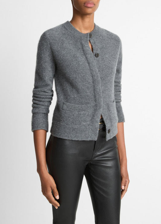 Plush Cashmere Shrunken Cardigan in Cardigans | VINCE Women
