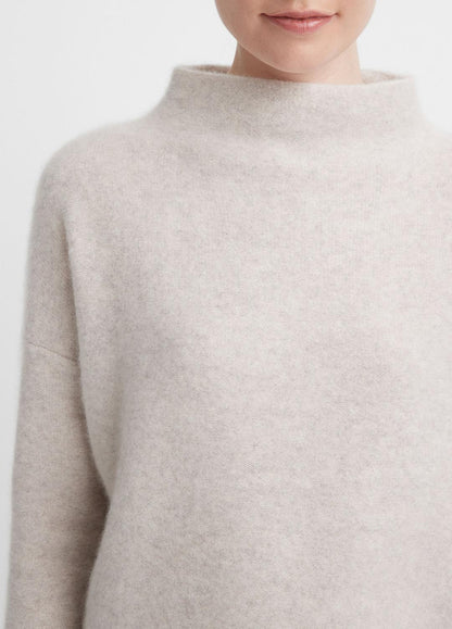 Plush Cashmere Funnel-Neck Sweater in Turtleneck | VINCE Women