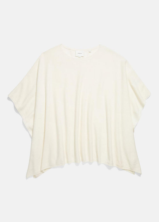 Reverse-Jersey Cashmere Boat-Neck Poncho in Sweaters | VINCE Women