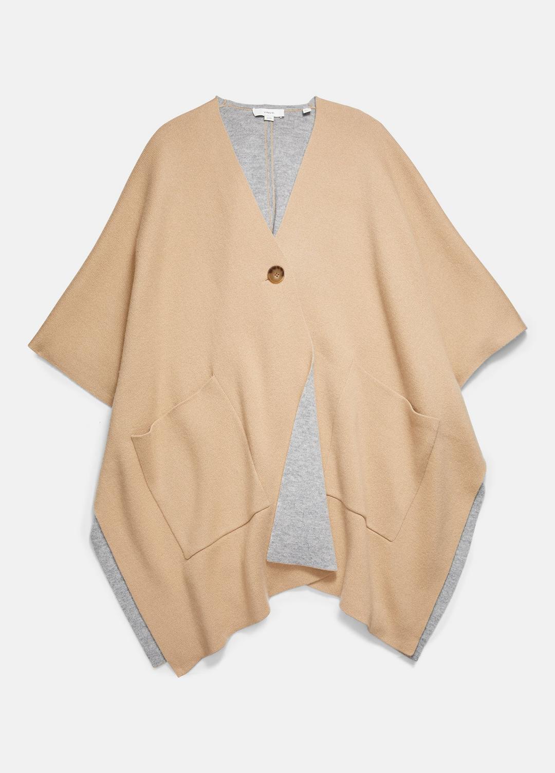 Wool and Cashmere Double-Face Cape in Sweaters | VINCE Women