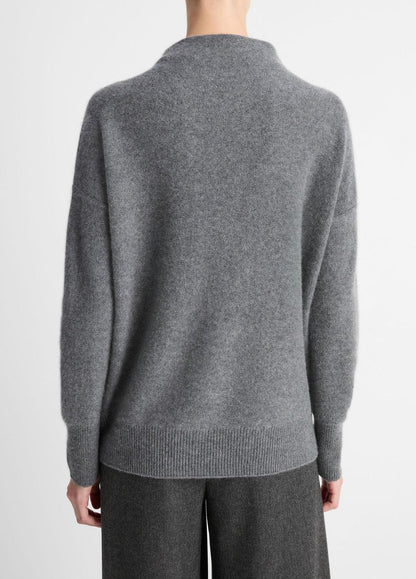Plush Cashmere Funnel-Neck Sweater in Turtleneck | VINCE Women