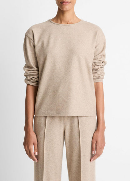 Italian Wool-Blend Lounge Pullover in Sweatshirts & Hoodies | VINCE Women