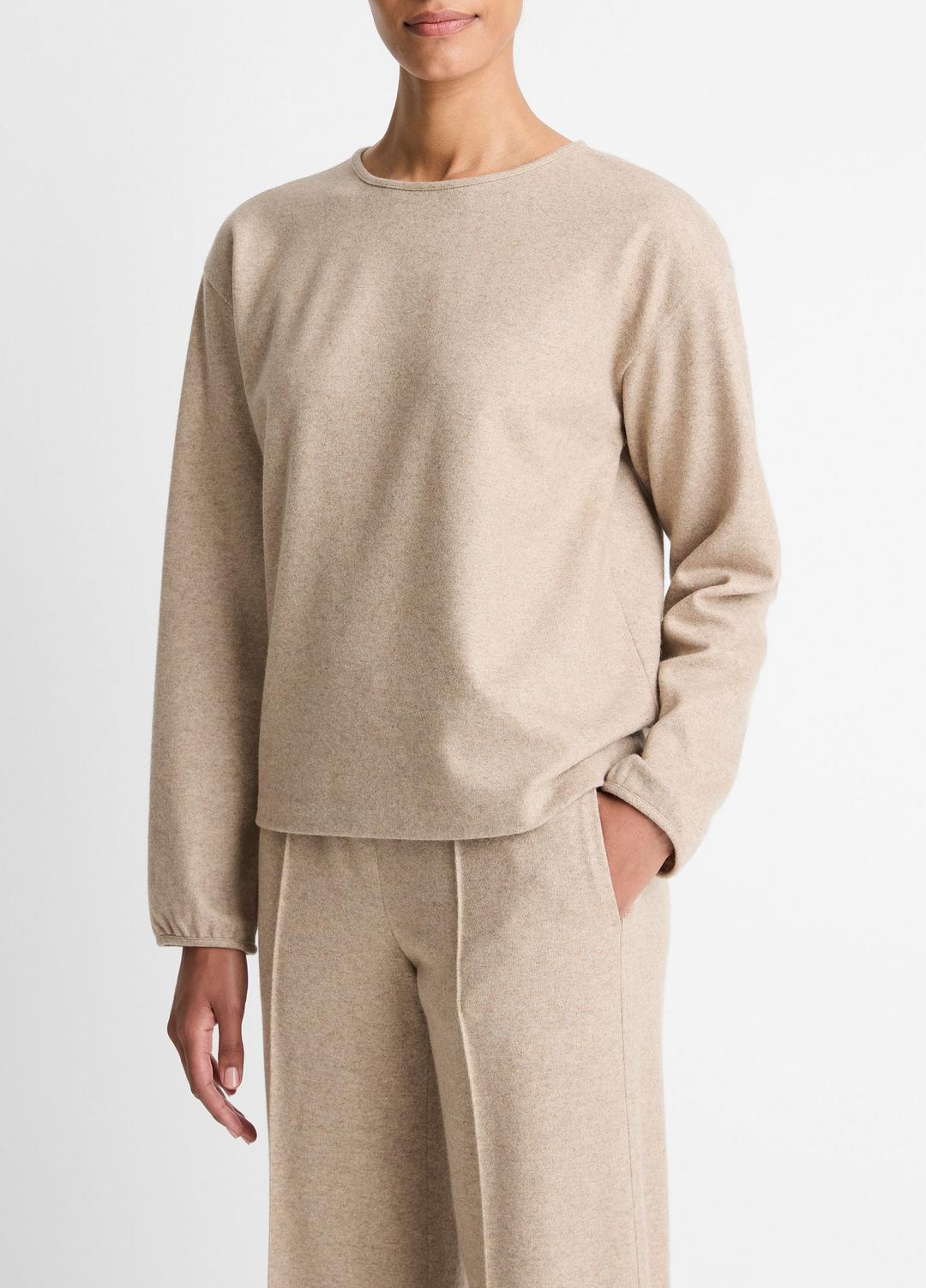 Italian Wool-Blend Lounge Pullover in Sweatshirts & Hoodies | VINCE Women