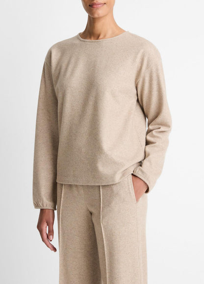 Italian Wool-Blend Lounge Pullover in Sweatshirts & Hoodies | VINCE Women