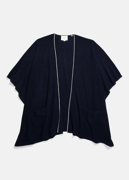 Tipped Jersey-Knit Cashmere Cape in Sweaters | VINCE Women