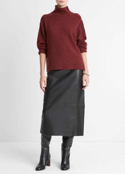Wool-Cashmere Side-Slit Turtleneck Sweater in Turtleneck | VINCE Women