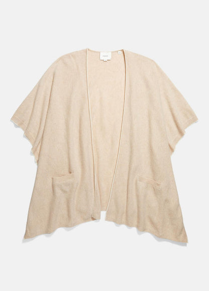 Tipped Jersey-Knit Cashmere Cape in Sweaters | VINCE Women