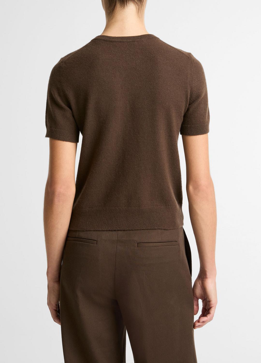 Wool & Cashmere-Blend Short-Sleeve Sweater in Crew Neck | VINCE Women