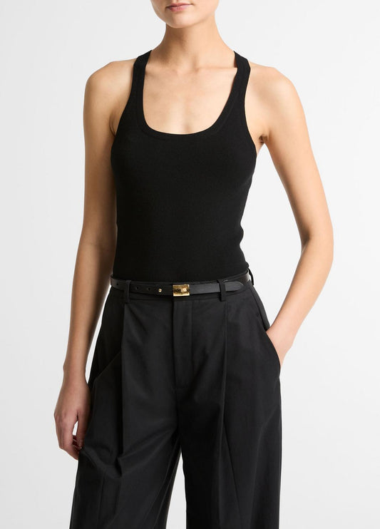 Milano-Stitch Scoop-Neck Sweater Tank in Tank Tops | VINCE Women