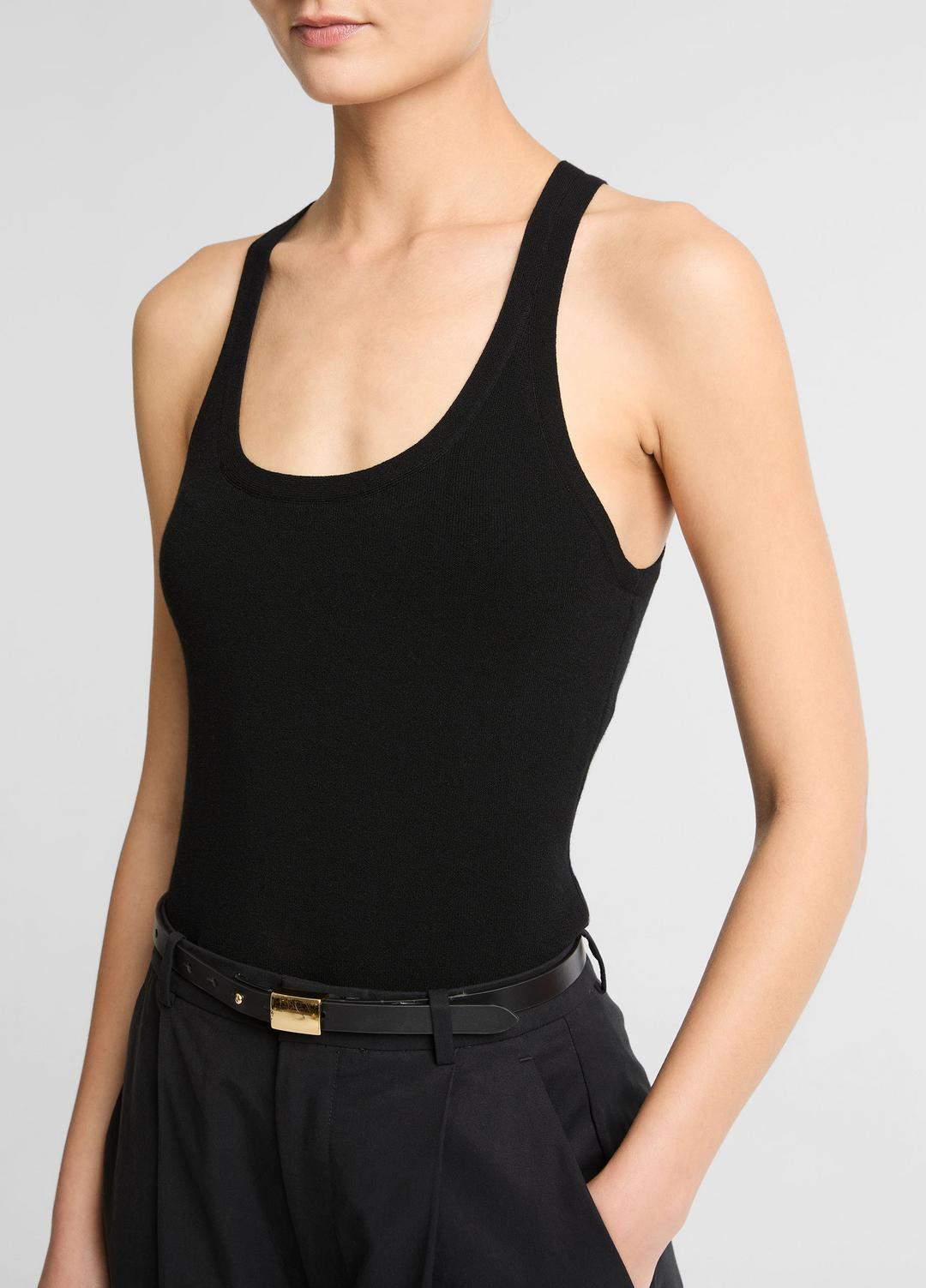 Milano-Stitch Scoop-Neck Sweater Tank in Tank Tops | VINCE Women