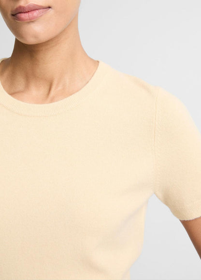 Wool & Cashmere-Blend Short-Sleeve Sweater in Crew Neck | VINCE Women