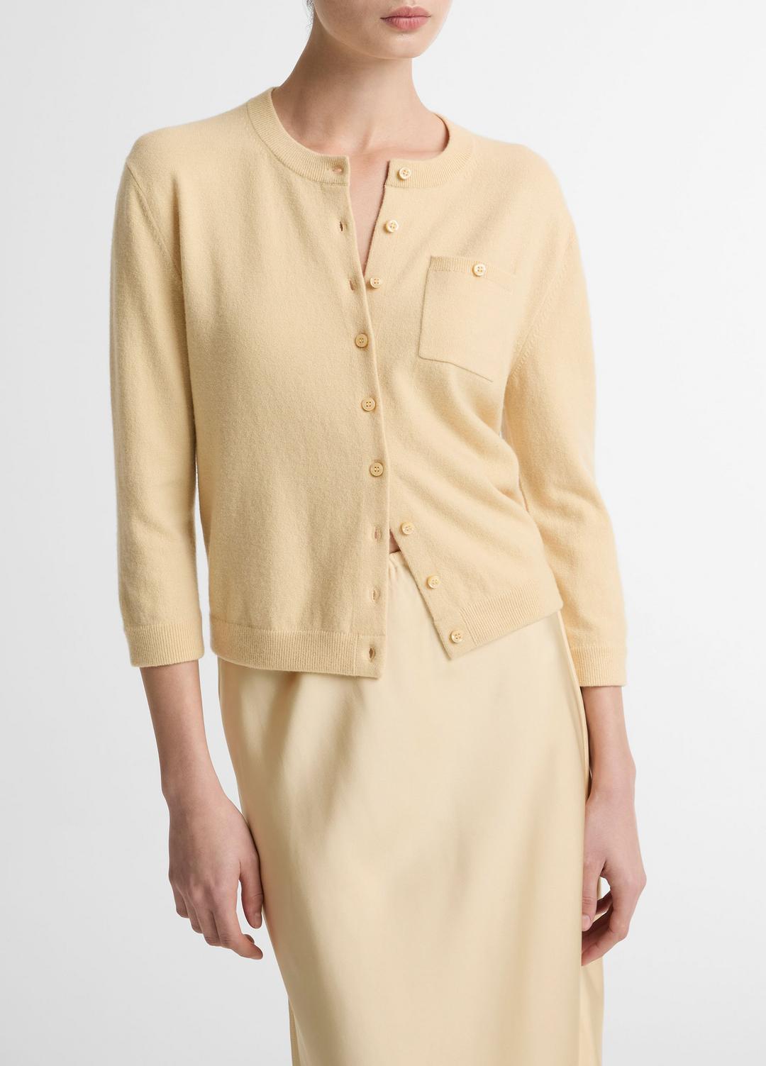 Wool & Cashmere-Blend Pocket Cardigan in Cardigans | VINCE Women