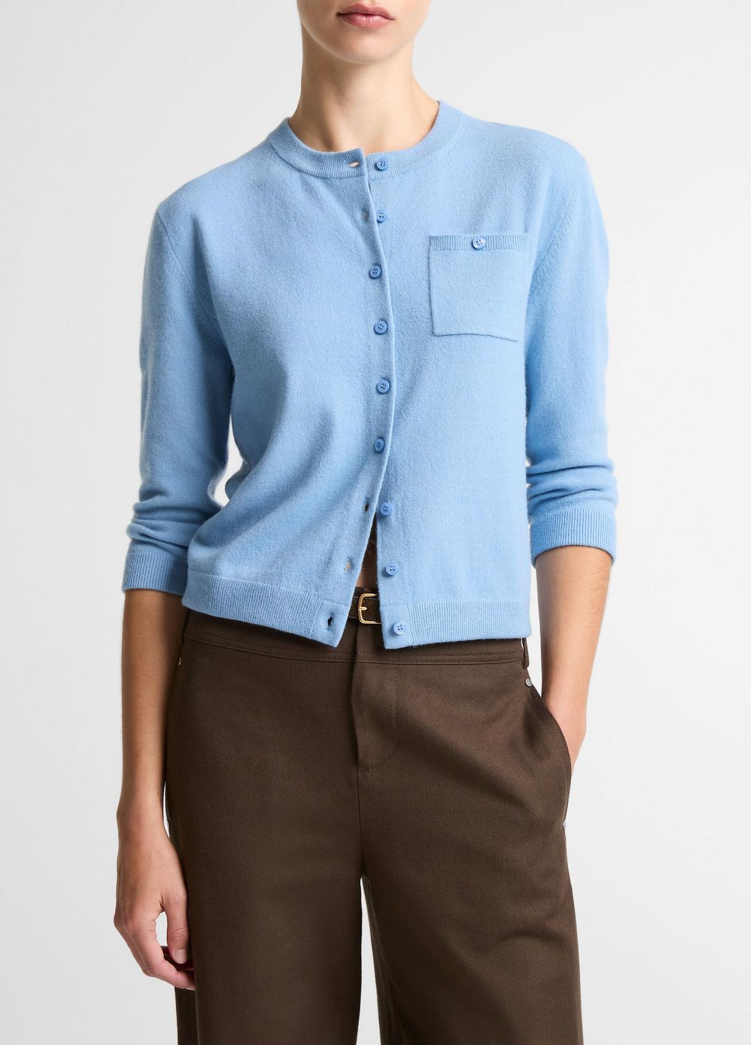 Wool & Cashmere-Blend Pocket Cardigan in Cardigans | VINCE Women