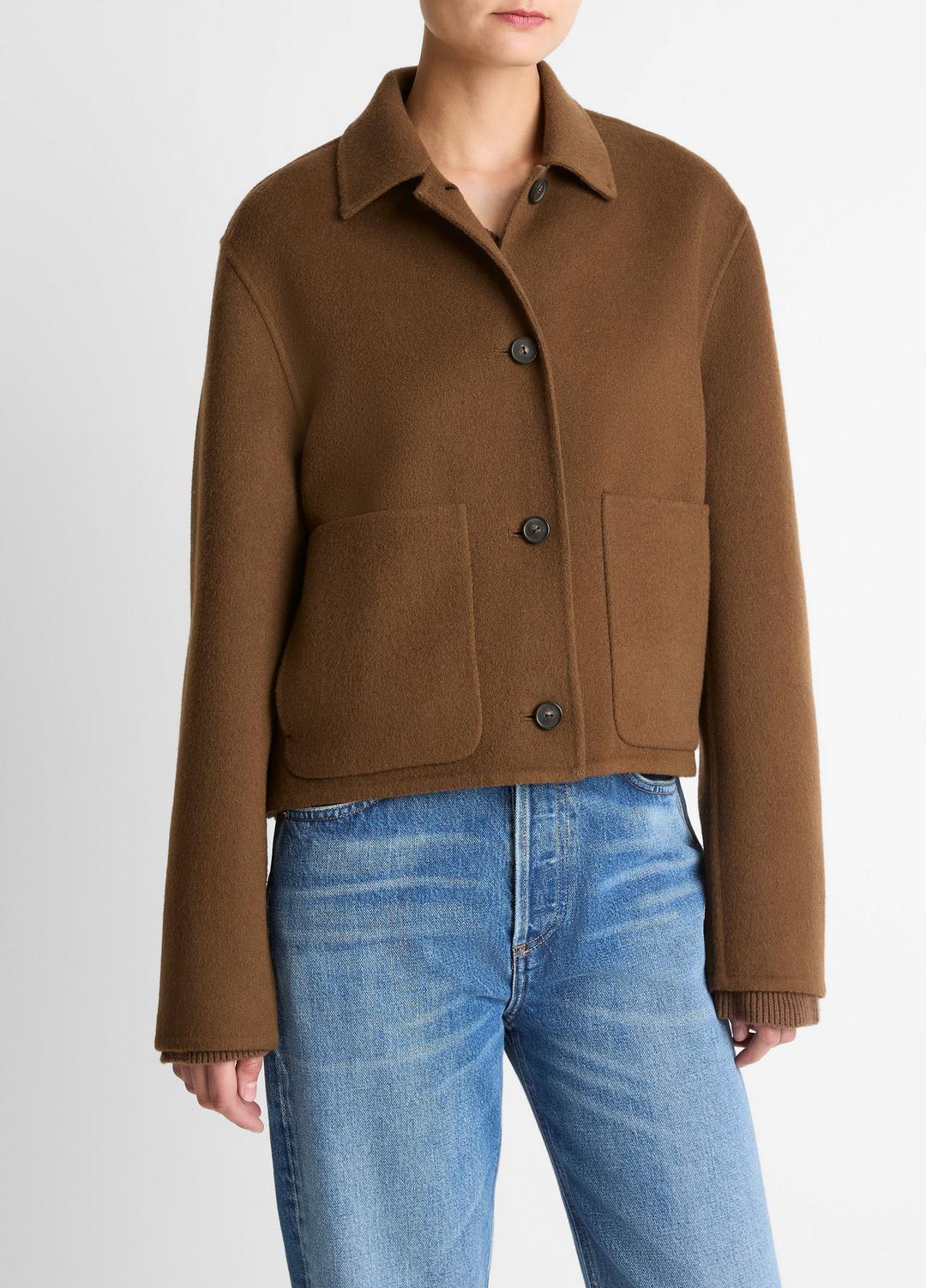 Wool & Cashmere-Blend Short Jacket in Jackets | VINCE Women