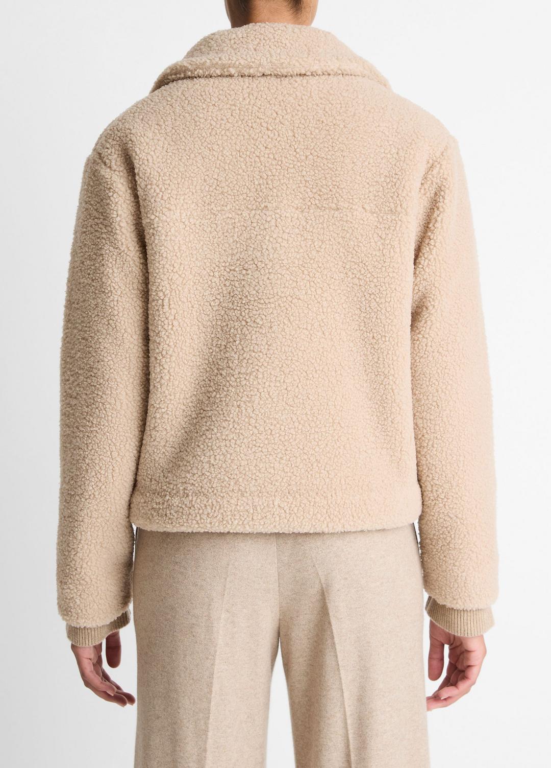 Collared Sherpa Jacket in Jackets | VINCE Women