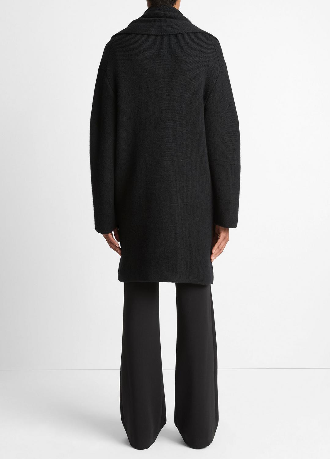 Draped-Scarf Wool-Blend Car Coat in Coats | VINCE Women