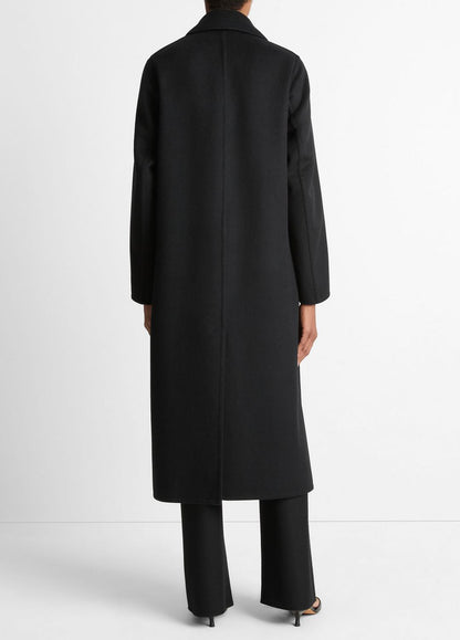 Wool-Blend Single-Breasted Coat in Coats | VINCE Women