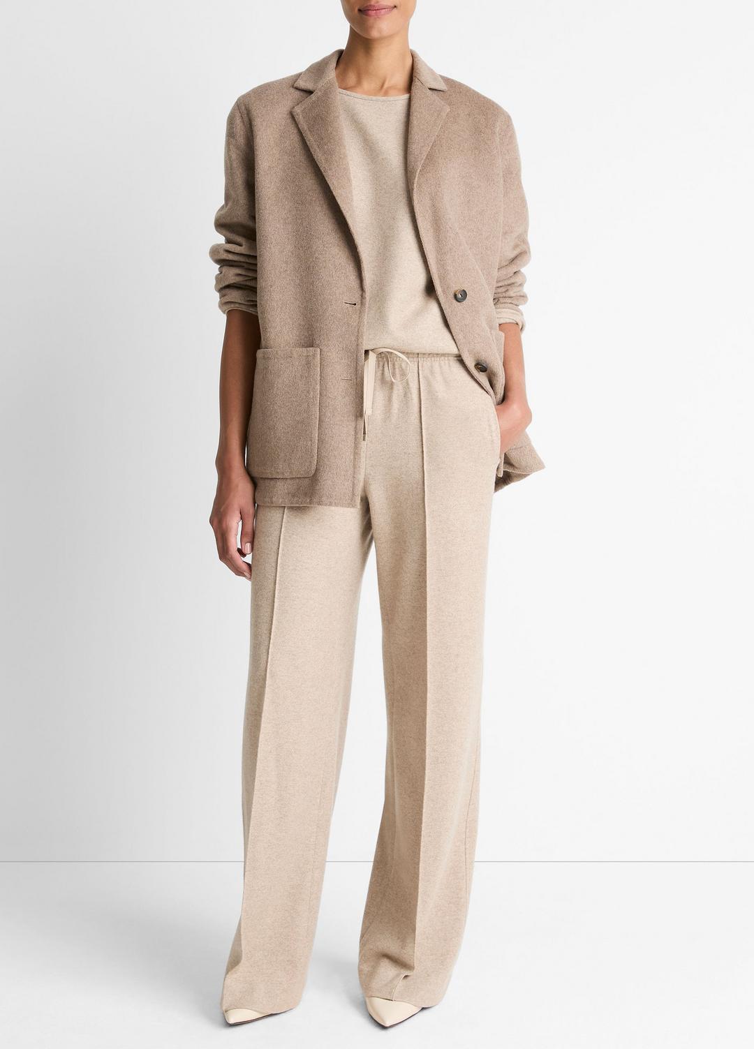 Double-Face Wool & Cashmere-Blend Blazer in Blazers | VINCE Women