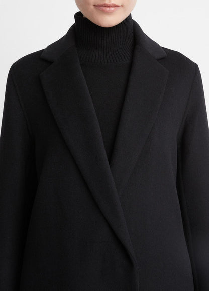 Classic Wool-Blend Straight Coat in Coats | VINCE Women