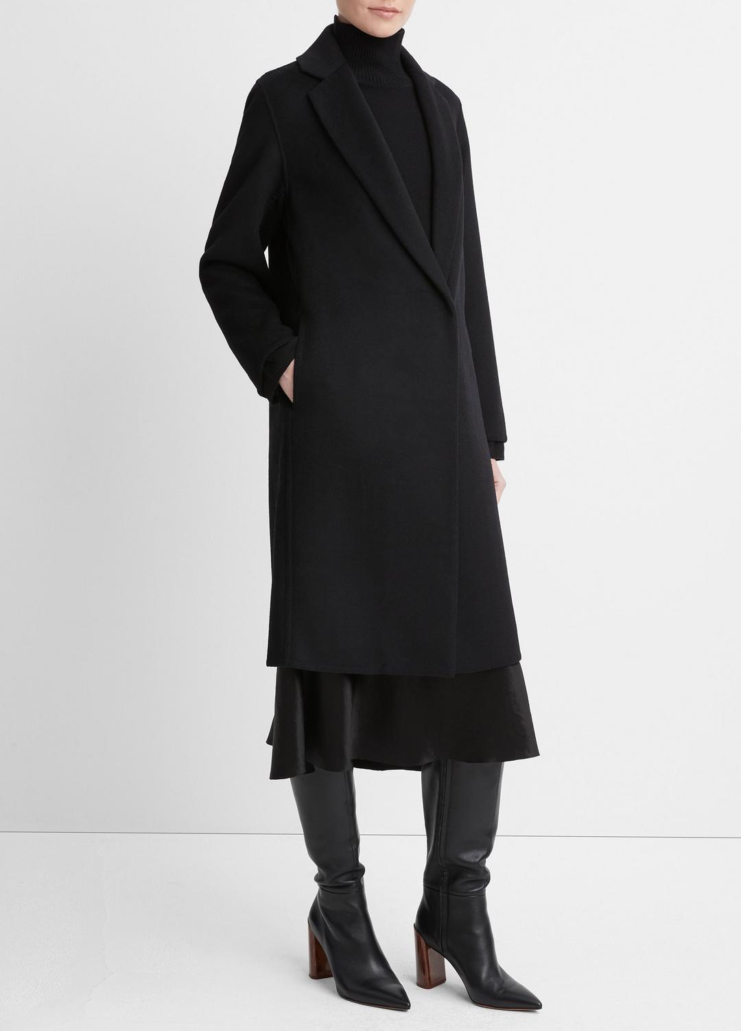 Classic Wool-Blend Straight Coat in Coats | VINCE Women