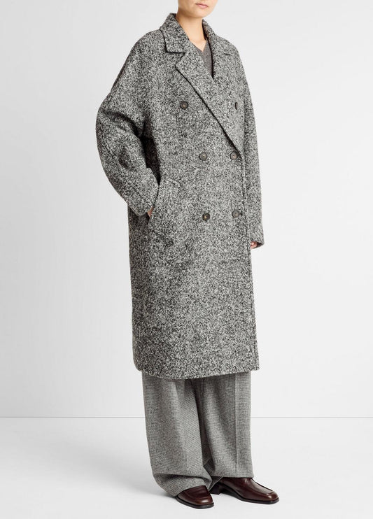 Italian Wool-Blend Overcoat in Coats | VINCE Women