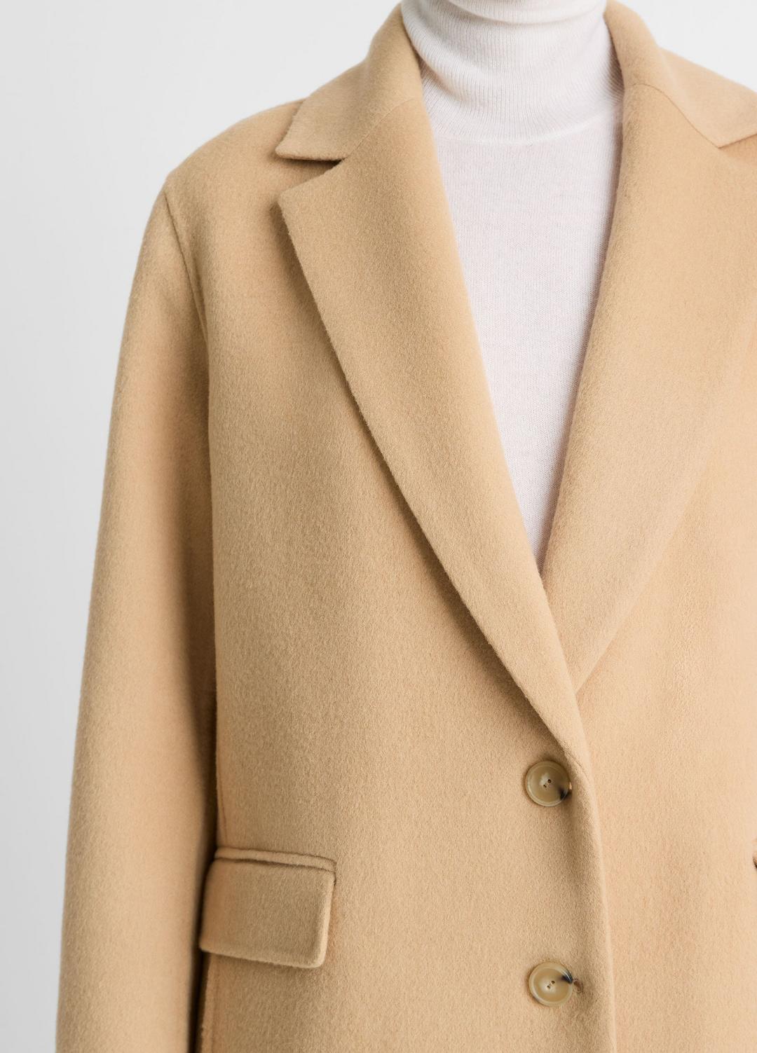 Wool-Blend Single-Breasted Coat in Coats | VINCE Women