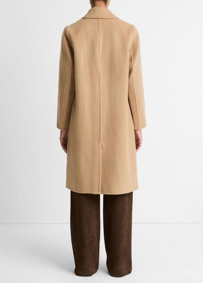 Classic Wool-Blend Straight Coat in Coats | VINCE Women