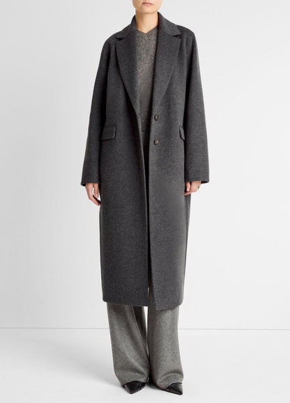 Wool-Blend Single-Breasted Coat in Coats | VINCE Women