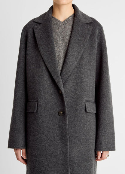 Wool-Blend Single-Breasted Coat in Coats | VINCE Women