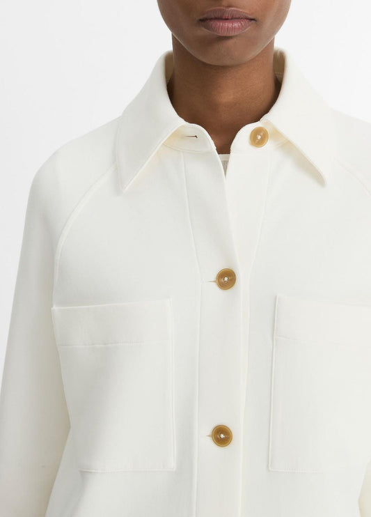 Cotton-Blend Shirt Jacket in Jackets | VINCE Women
