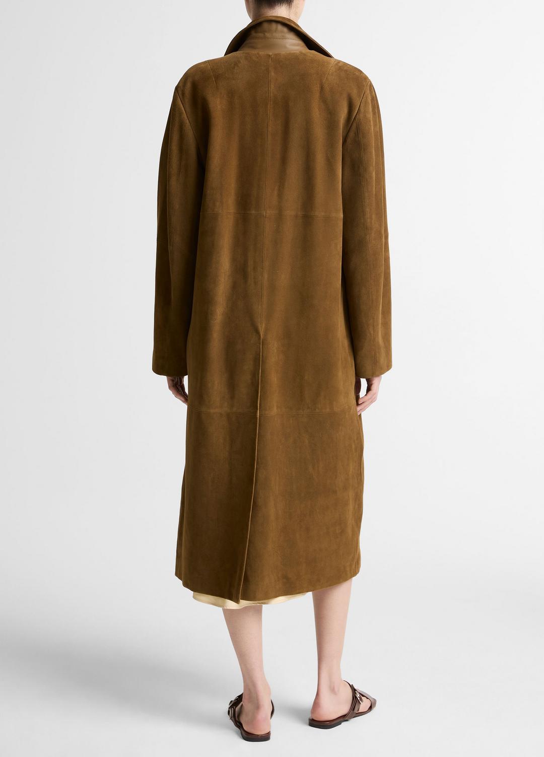 Suede Long Coat in Coats | VINCE Women