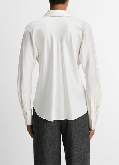Silk Bias Long-Sleeve Blouse in Long Sleeve | VINCE Women