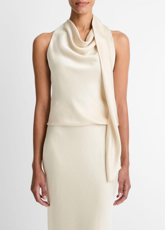 Satin Scarf Top in Tank Tops | VINCE Women