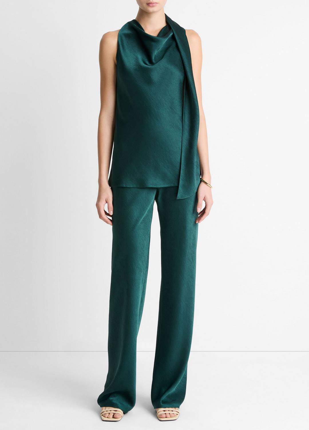 Satin Scarf Top in Tank Tops | VINCE Women