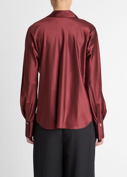 Silk Bias Long-Sleeve Blouse in Long Sleeve | VINCE Women