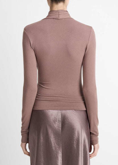 Fixed Wrap Long-Sleeve Top in Long Sleeve | VINCE Women