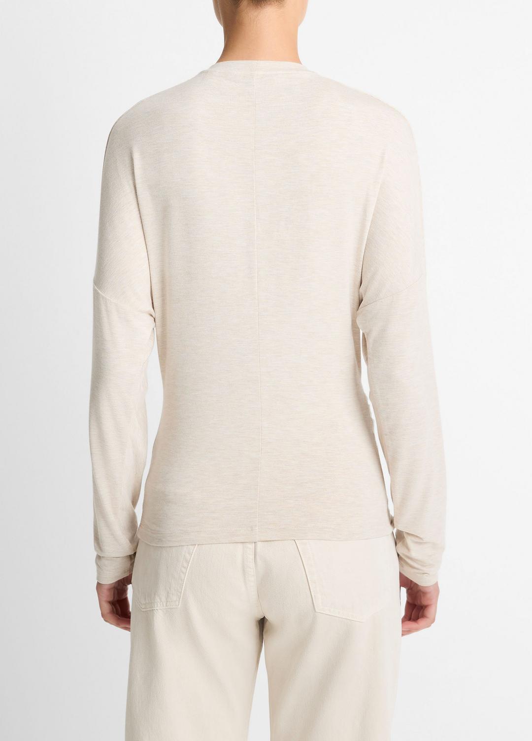 Fixed-Drape Long-Sleeve T-Shirt in Long Sleeve | VINCE Women