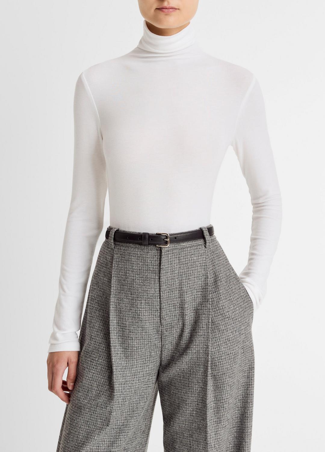 Essential Long-Sleeve Turtleneck Top in Long Sleeve | VINCE Women