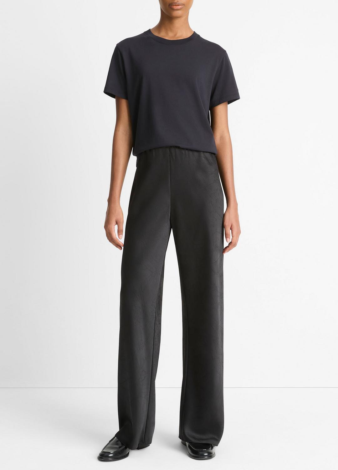 Pima Cotton Crew Neck T-Shirt in Short Sleeve | VINCE Women