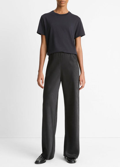 Pima Cotton Crew Neck T-Shirt in Short Sleeve | VINCE Women