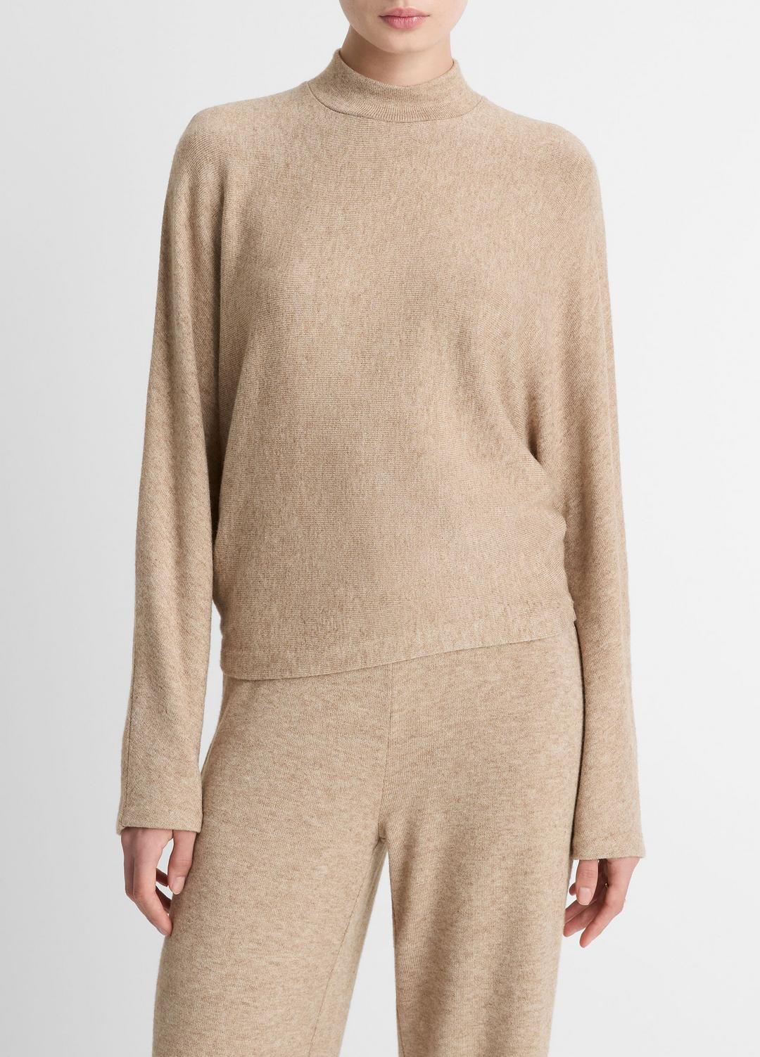 Cozy Dolman-Sleeve Mock-Neck Top in Long Sleeve | VINCE Women