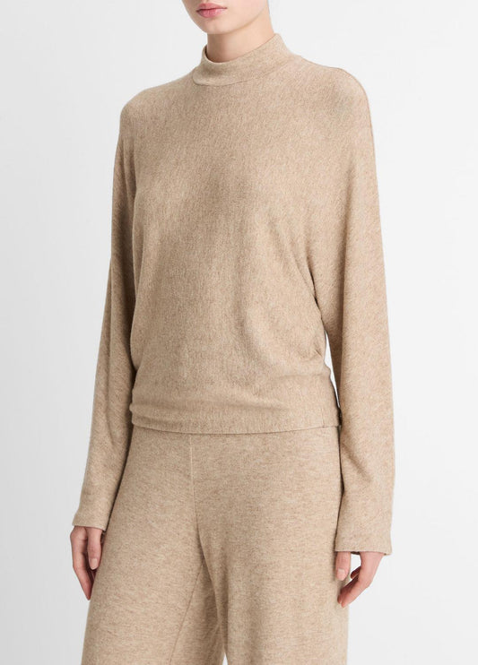 Cozy Dolman-Sleeve Mock-Neck Top in Long Sleeve | VINCE Women
